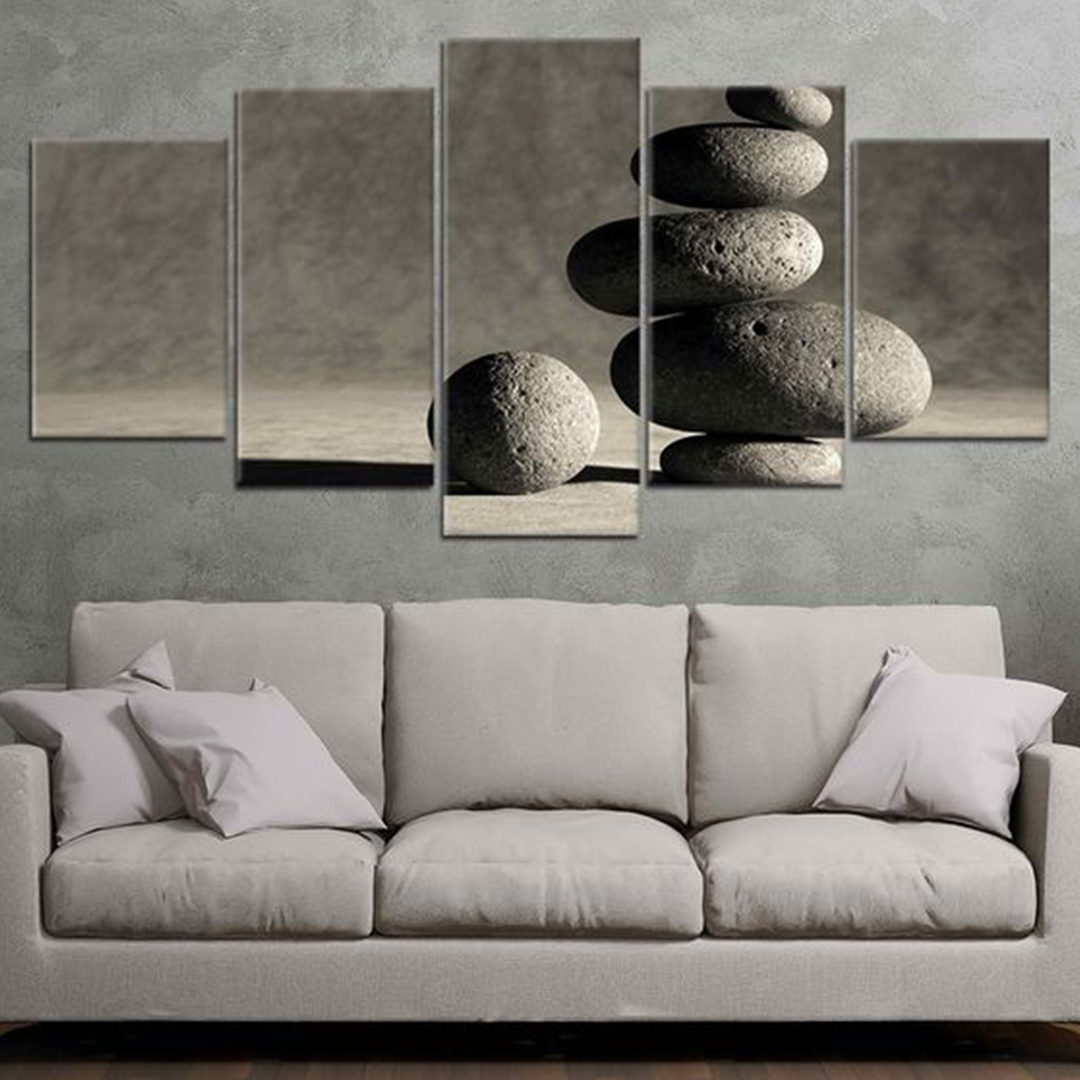 Zen Kamenje – Minimalistička Harmonija 5 Delova