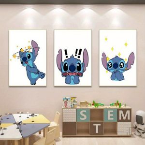 Veseli Stitch Emotikoni 3 Dela