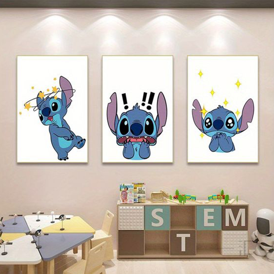 Veseli Stitch Emotikoni 3 Dela