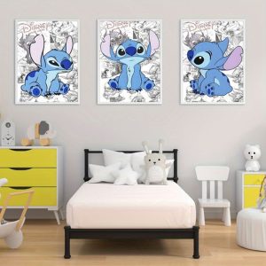 Stitch Strip Art Za Dečiju Sobu 3 Dela