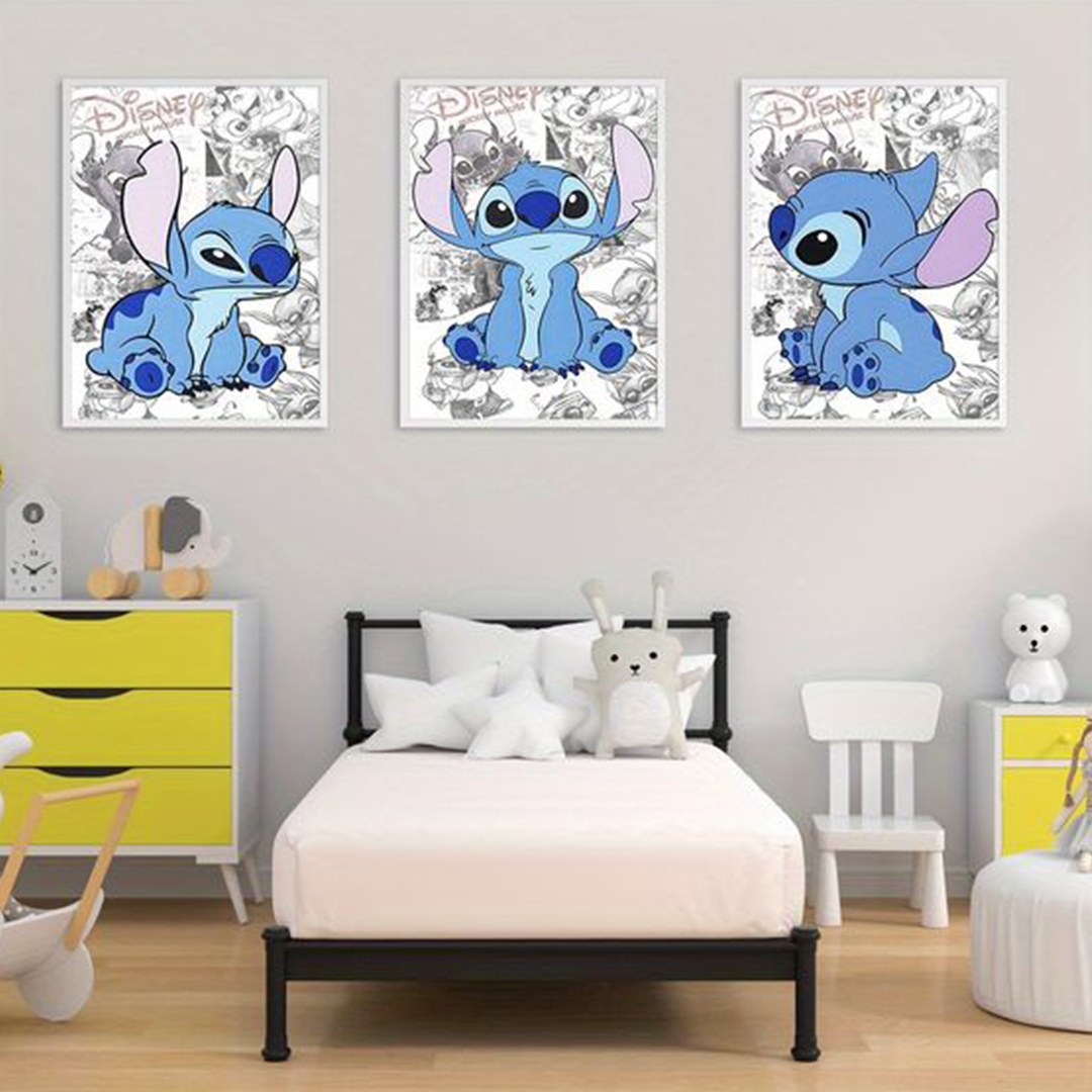 Stitch Strip Art Za Dečiju Sobu 3 Dela