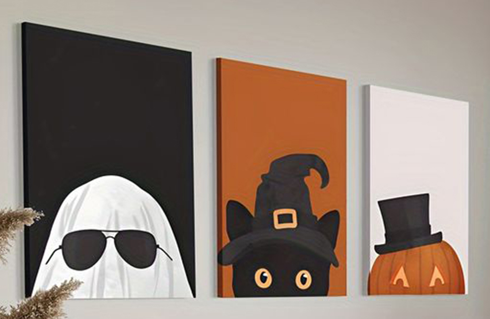 Halloween Trio Za Moderan Enterijer 3 Dela - Слика 2