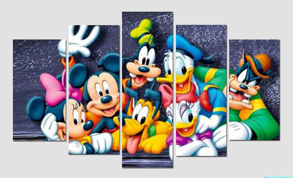 Disney Društvo Za Veselu Dečiju Sobu 5 Delova - Слика 2