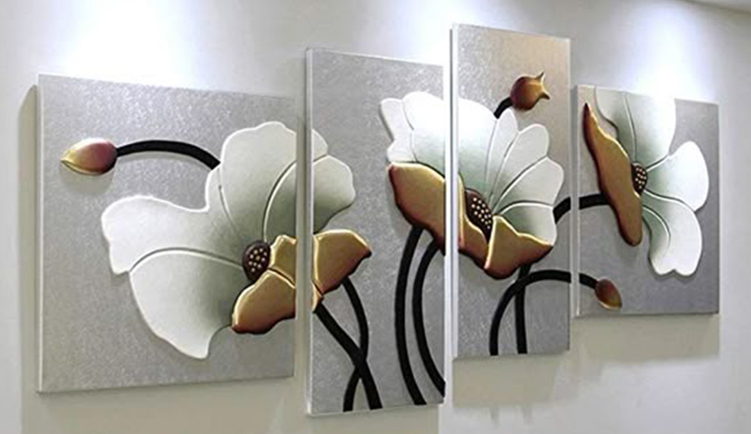 Elegantni Beli Cvetovi - 4 dela - Слика 2