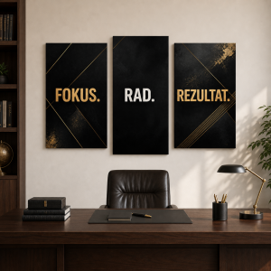 Fokus Rad Rezultat 3 Dela – motivaciona slika na platnu