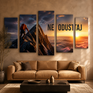 Ne Odustaj 5 Delova – motivaciona slika na platnu