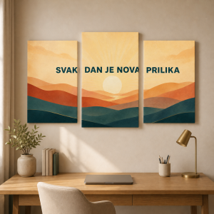 Svaki Dan je Nova Prilika 3 Dela – motivaciona slika na platnu